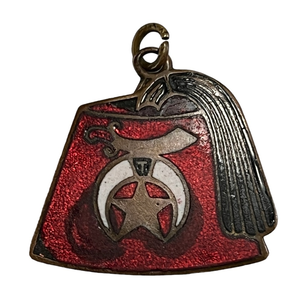 Shriners Freemasonry Masonic Pendant Enamel Vintage Collectible